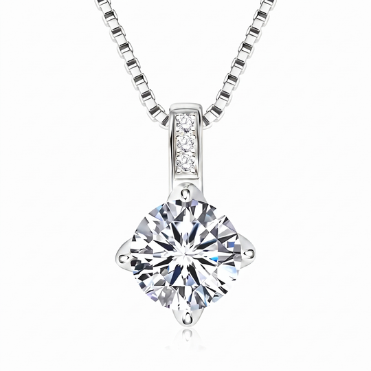 Celeste Pavé Solitaire Necklace