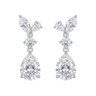 Amelia Pear Drop Earrings - White Gold