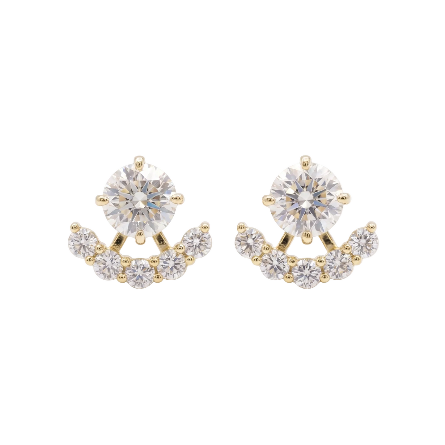 Elara Stud & Jacket Earrings - Gold