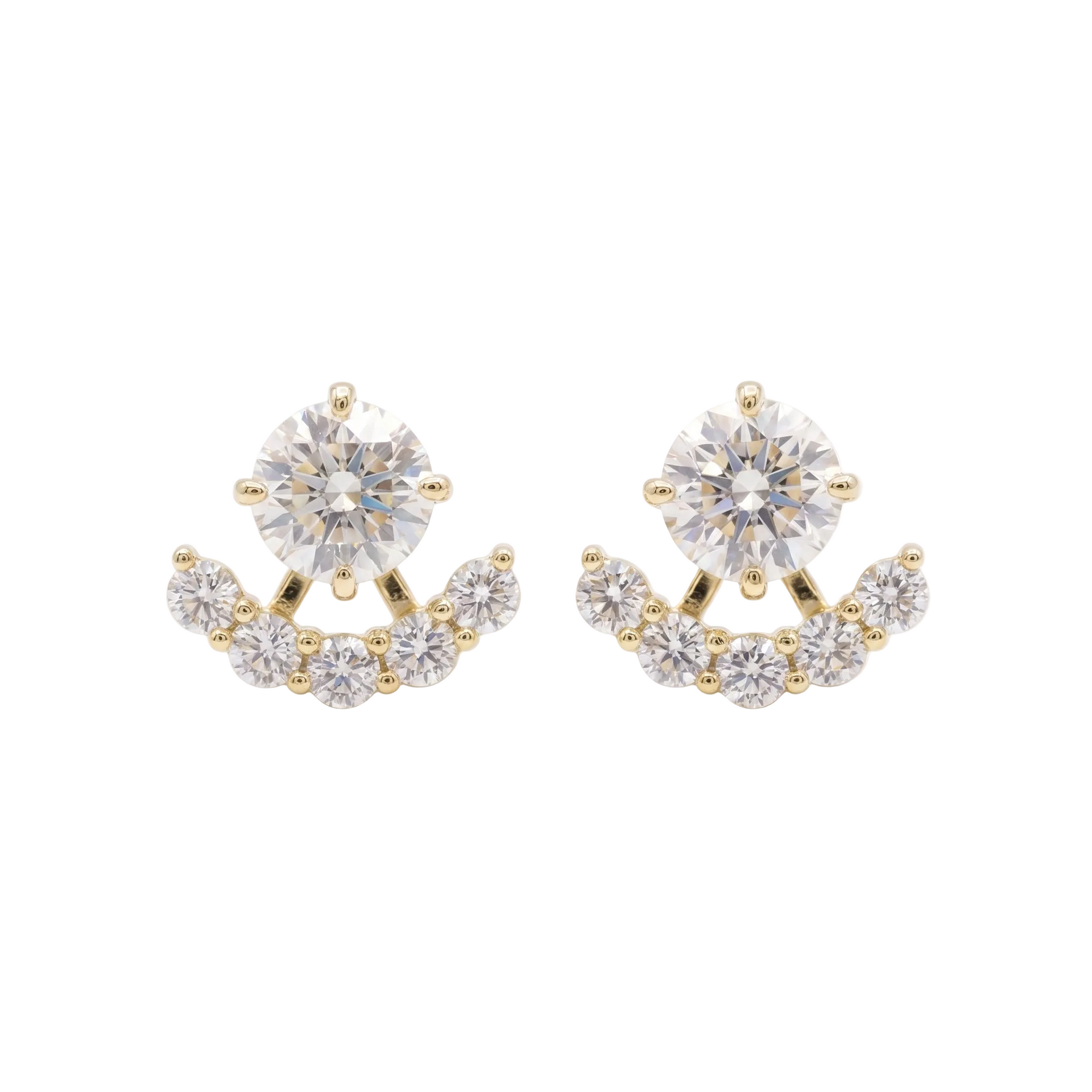 Elara Stud & Jacket Earrings - Gold