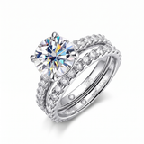 Seraphina Bridal Ring Set - White Gold