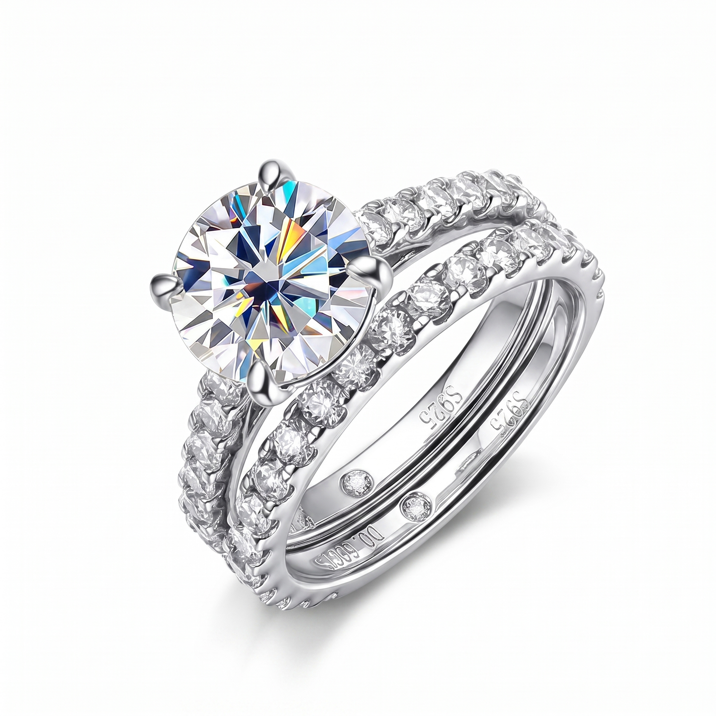 Seraphina Bridal Ring Set - White Gold