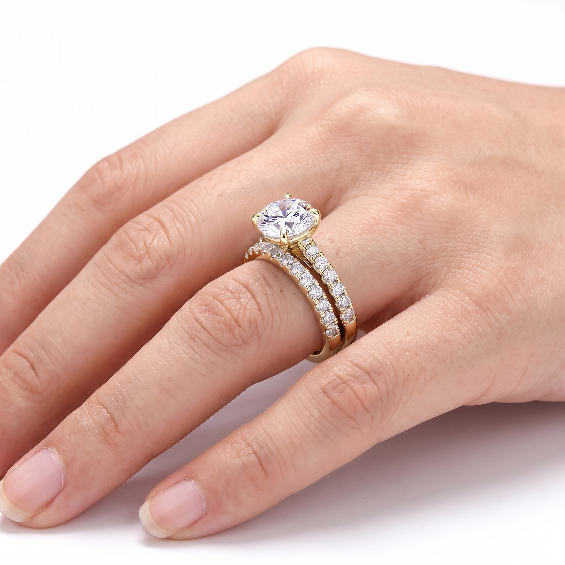 Seraphina Bridal Ring Set - Gold
