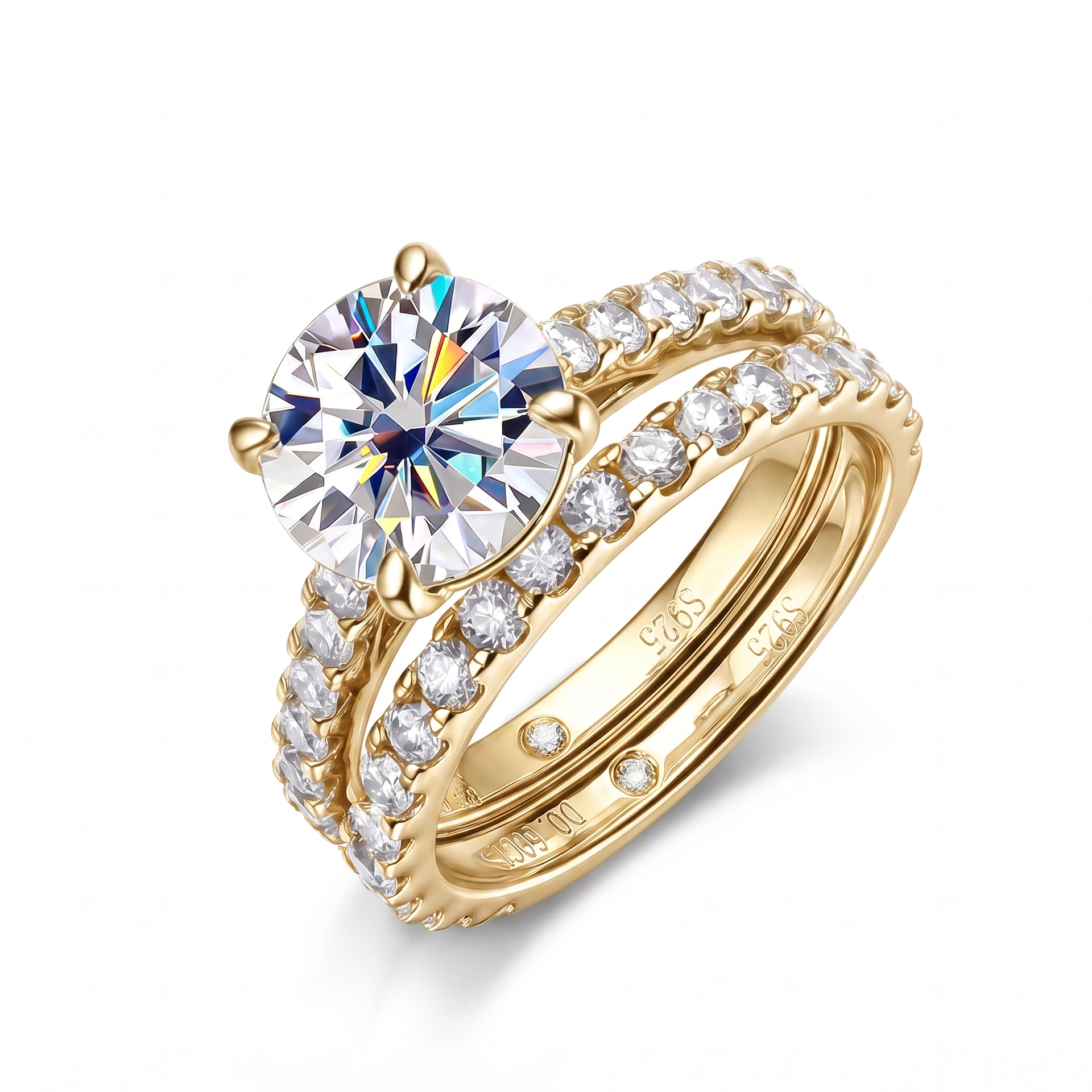 Seraphina Bridal Ring Set - Gold