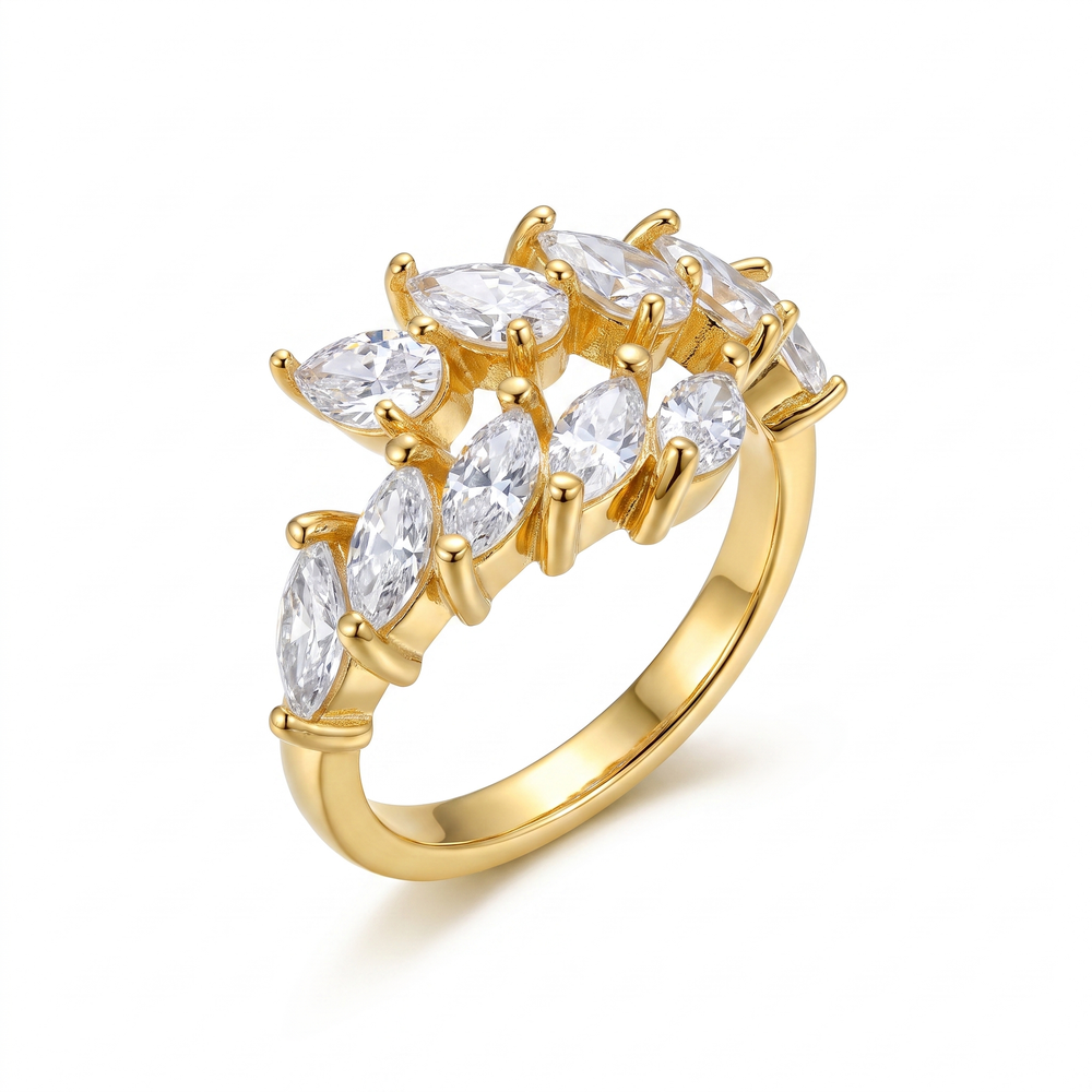 Vera Row Ring - Gold