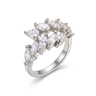 Vera Marquise Row Ring - White Gold