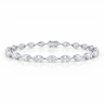 Marquise Station Bracelet - White Gold