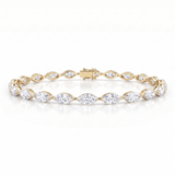 Marquise Station Bracelet - Gold