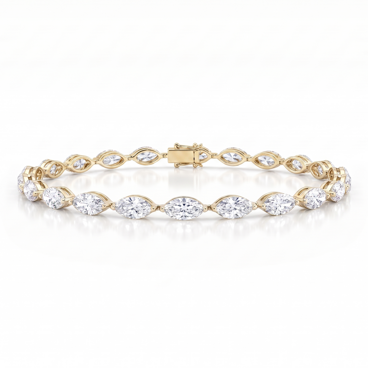 Marquise Station Bracelet - Gold