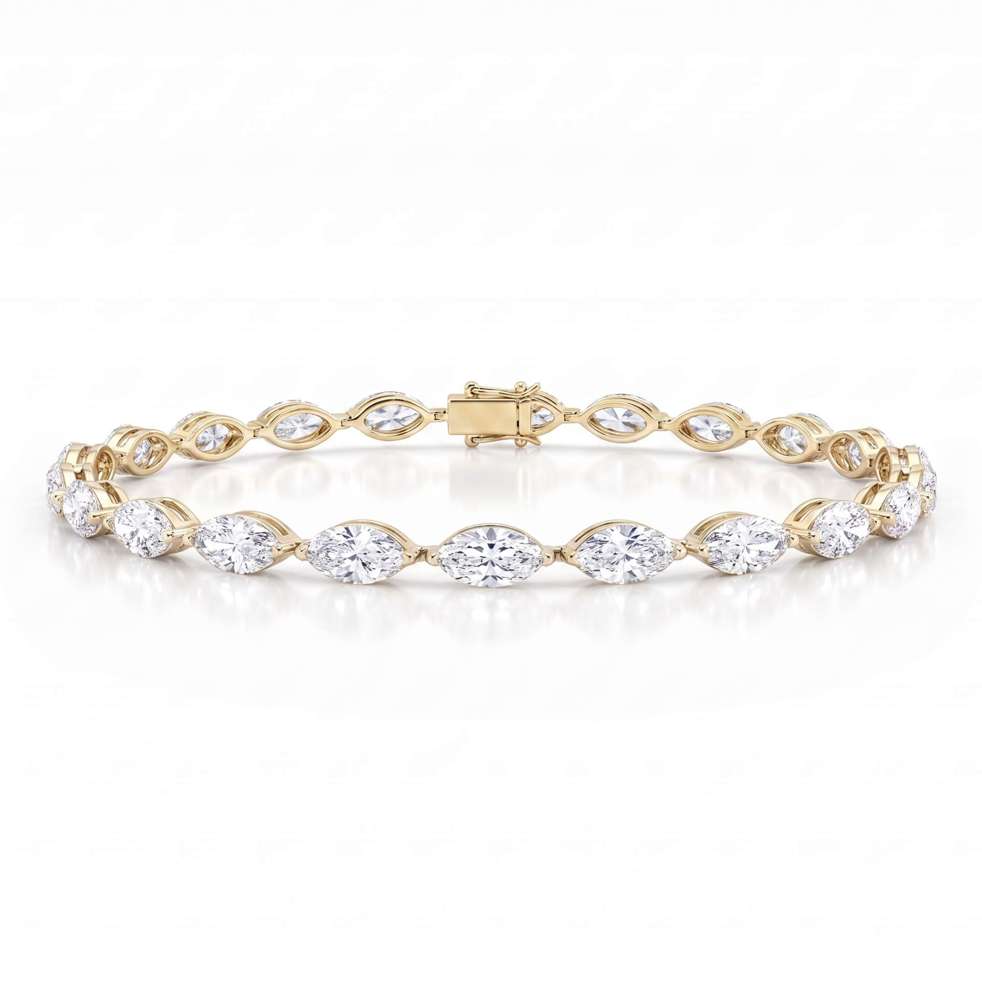 Marquise Station Bracelet - Gold