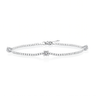 Solitaire-Station Tennis Bracelet - White Gold