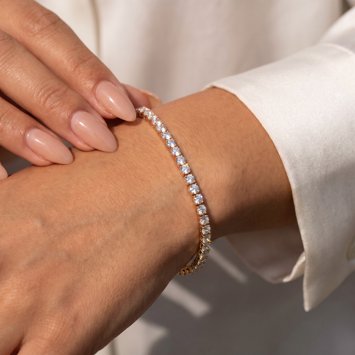 Aura Tennis Bracelet 3MM - Rose Gold