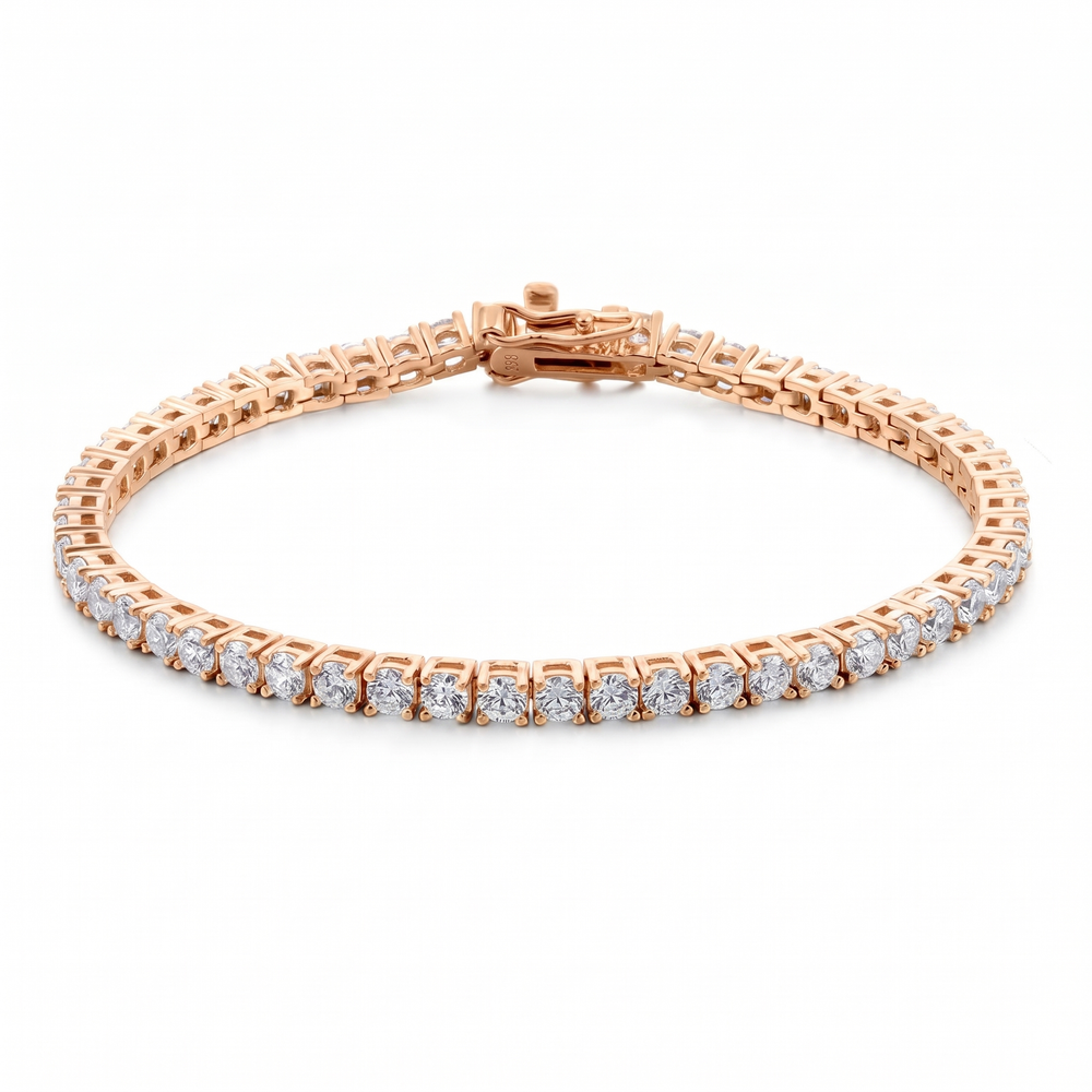 Aura Tennis Bracelet 3MM - Rose Gold