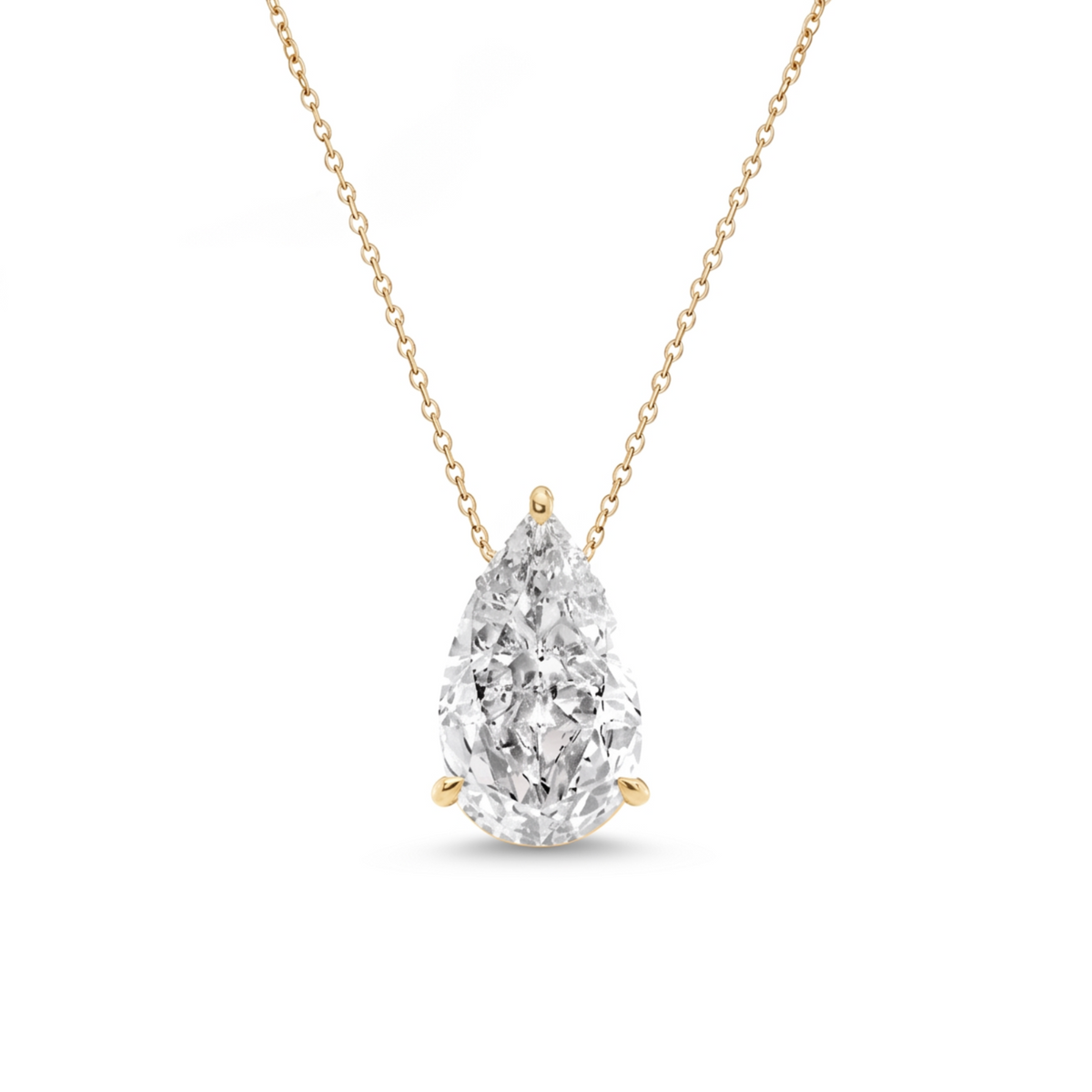 Pear Pendant Necklace - Gold