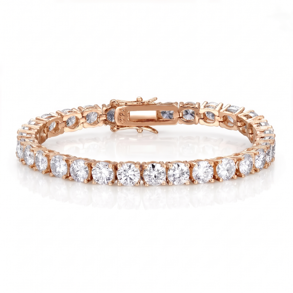 Rose gold 5mm moissanite tennis bracelet