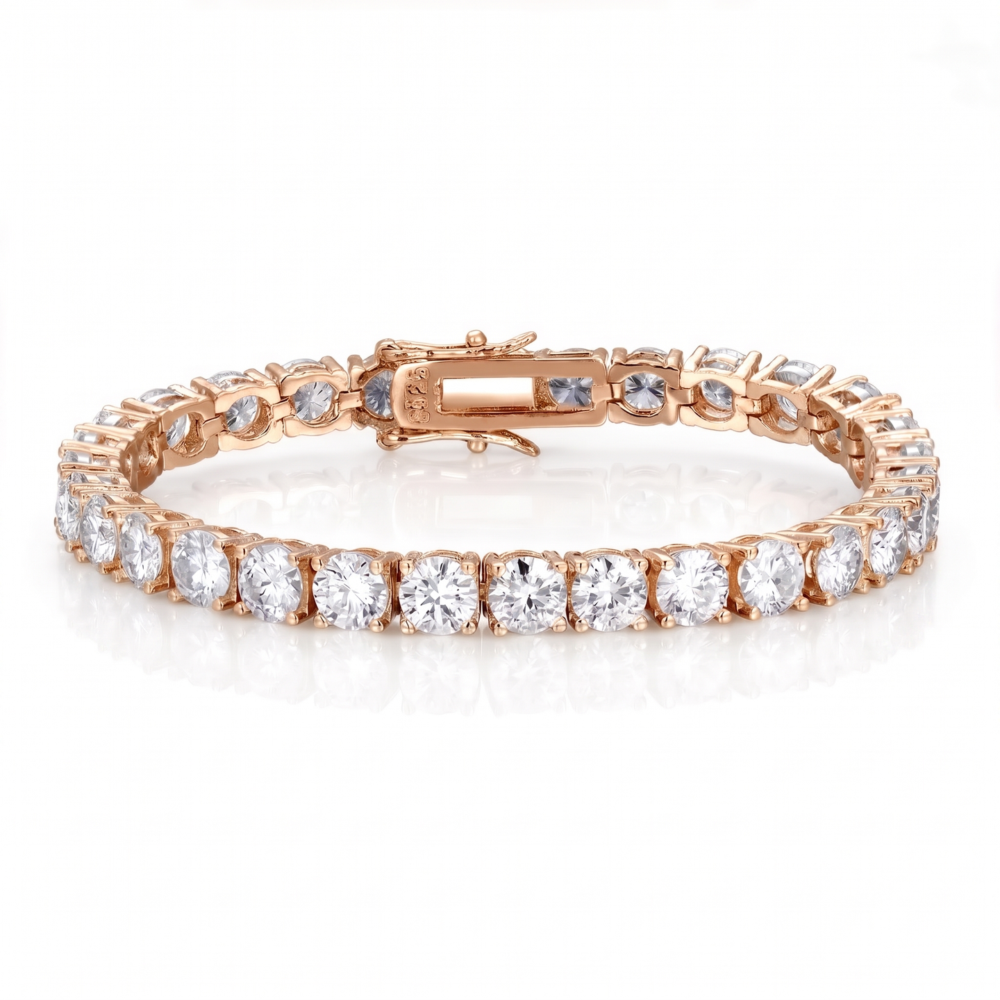 Rose gold 5mm moissanite tennis bracelet