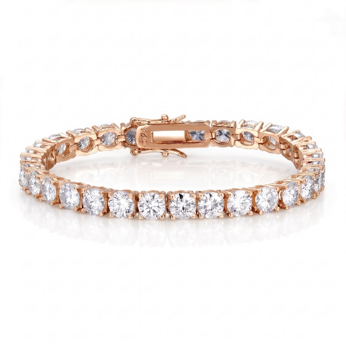 Rose gold 5mm moissanite tennis bracelet
