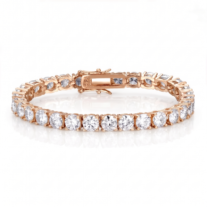 Rose gold 5mm moissanite tennis bracelet