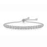 Adjustable Bolo Tennis Bracelet - White Gold