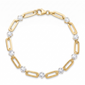 Paperclip Station Bracelet - Gold