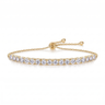 Adjustable Bolo Tennis Bracelet - Gold