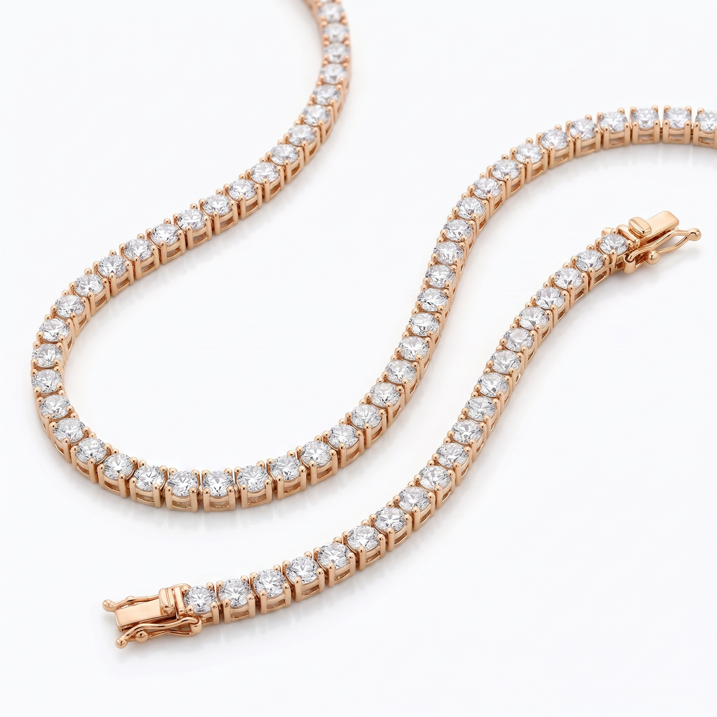 Tennis Set 3MM rose gold styled