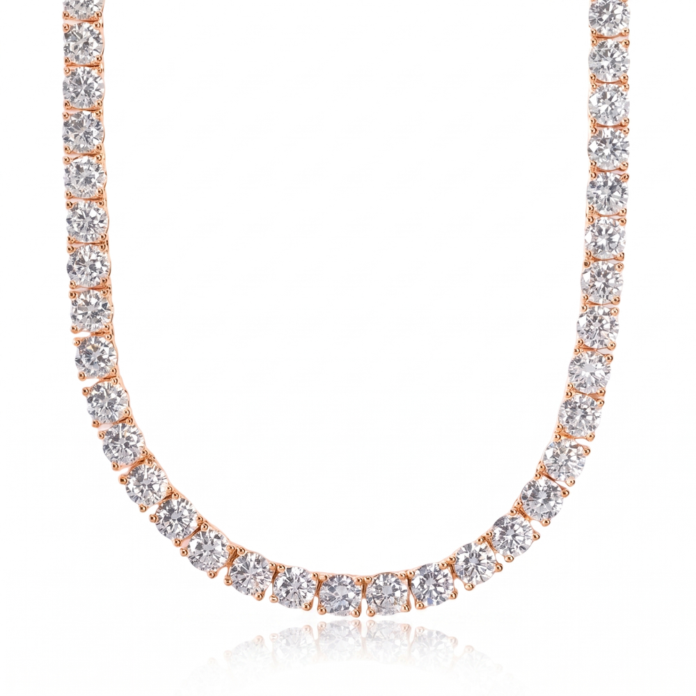 Aria Tennis Necklace 5MM rose gold