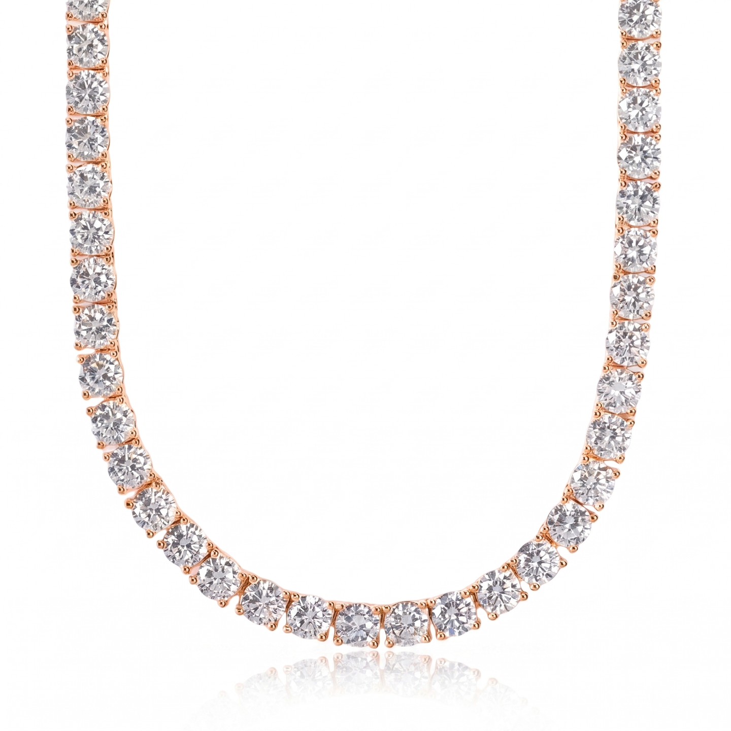 Aria Tennis Necklace 5MM rose gold