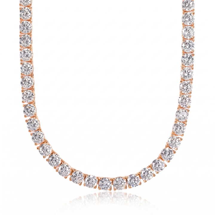 Aria Tennis Necklace 5MM rose gold