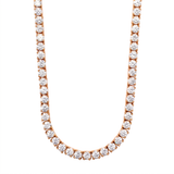 Aura Tennis Necklace 3MM rose gold