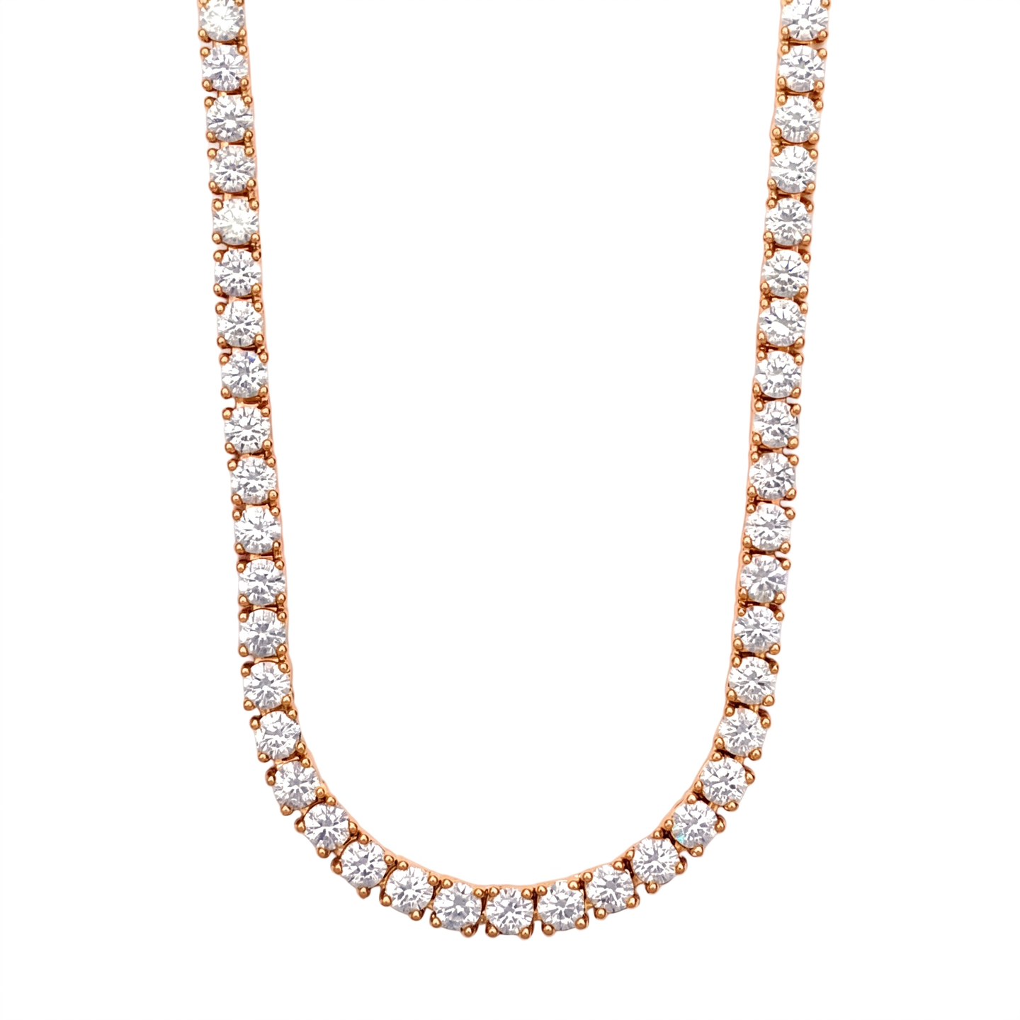 Aura Tennis Necklace 3MM rose gold