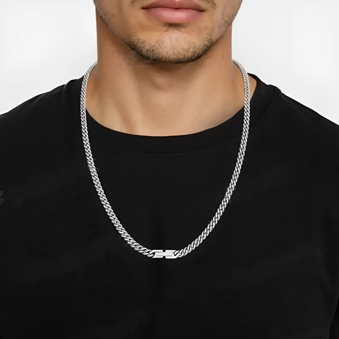 MIAMI CHAIN SILVER 5MM