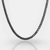ONYX TENNIS CHAIN - WHITE GOLD
