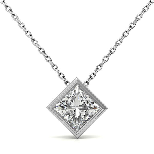 Astra Princess Cut Necklace
