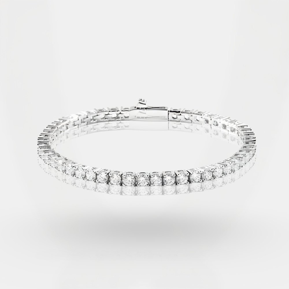 צמיד טניס Aura 3 מ"מ - זהב לבן