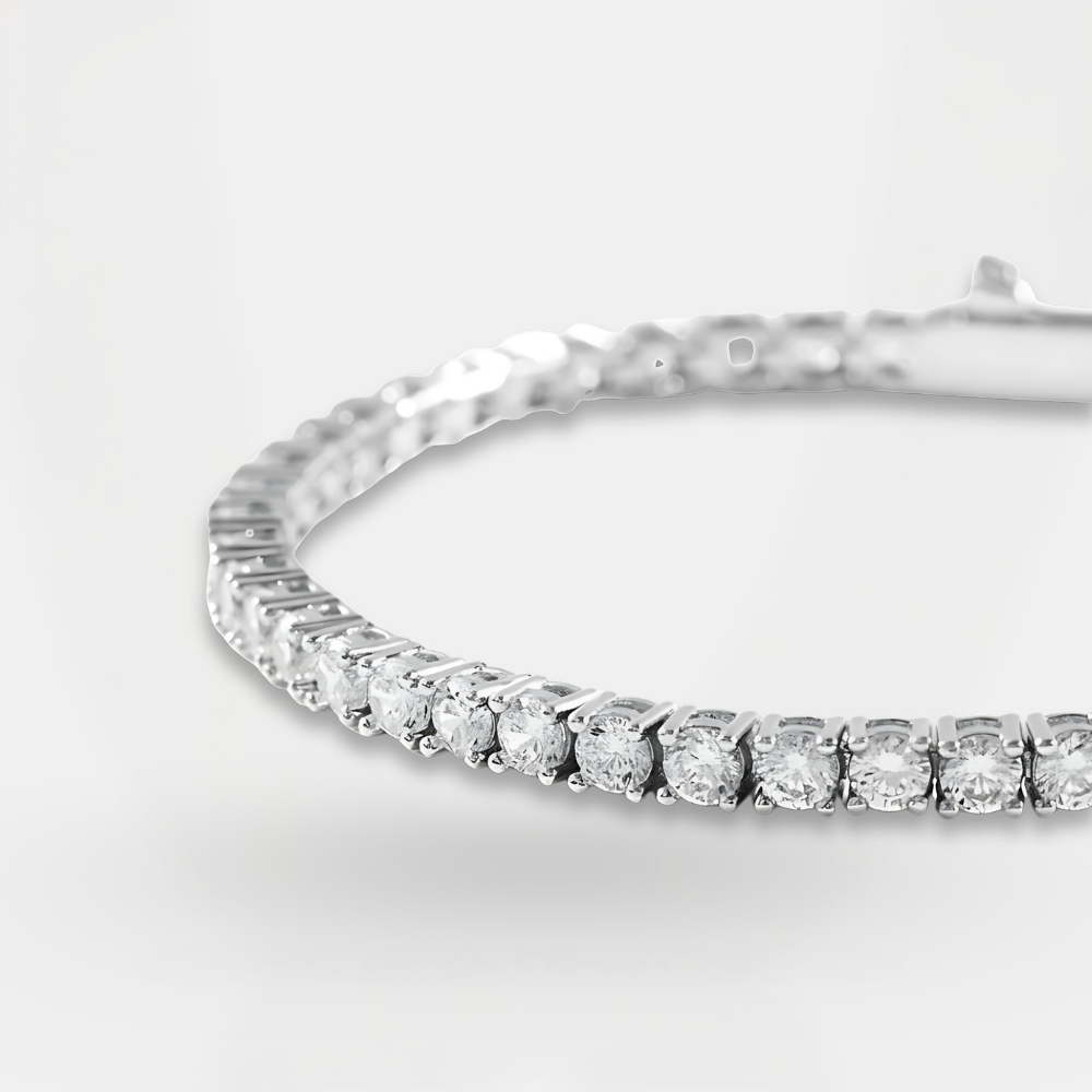 צמיד טניס Aura 3 מ"מ - זהב לבן