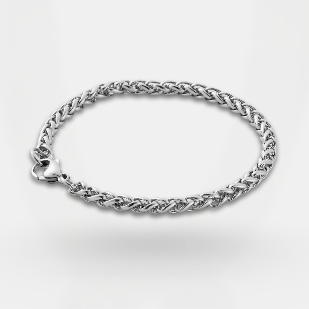 Wheat Bracelet 5MM – Silver