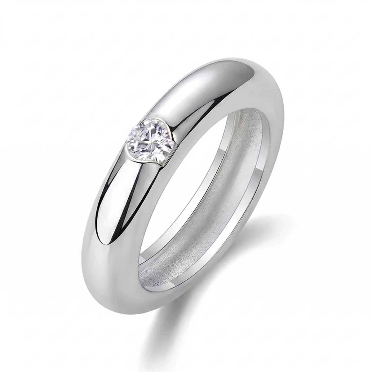 Noa Bezel Ring - White Gold